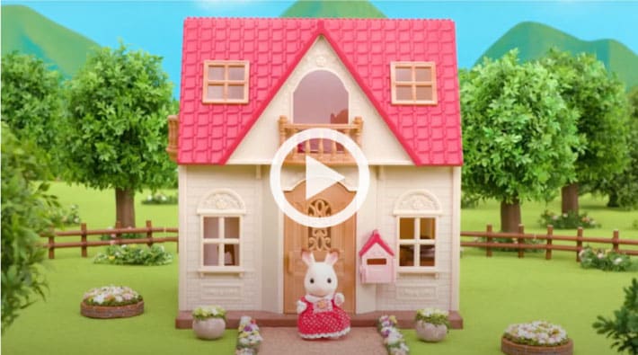 Sylvanian Family - Red Roof Cosy Cottage Starter Home With A Rabbit Figure  & Furniture - Call Us For Help And Advice On 0161 761 6608