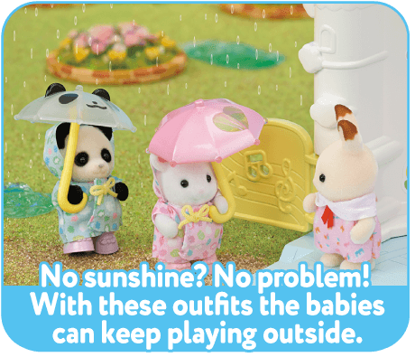 No sunshine? No problem! With these outfits the babies can keep playing outside