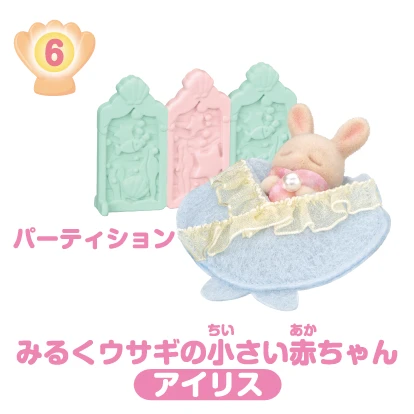 みるくウサギの小さい赤ちゃんとパーティション