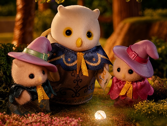 ３にんで星のかけらを拾うシーン